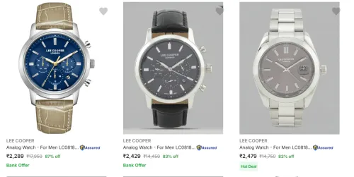 Image of Lee Cooper Men's Wrist Watches upto 87% Discount