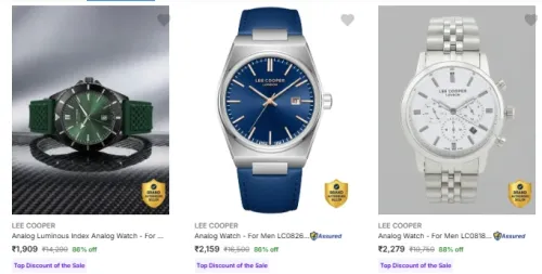 Image of Lee Cooper Men's Wrist Watches upto 88% Discount