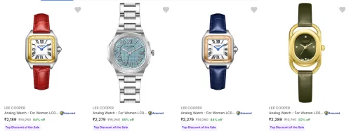 Image of Lee Cooper Women's Wrist Watches at minimum 80% Discount
