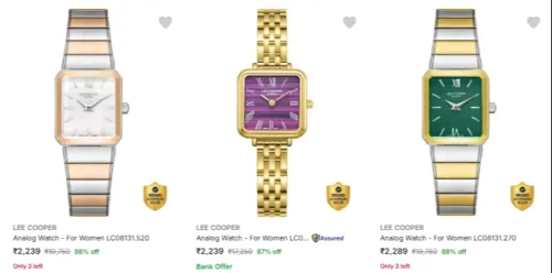 Image of Lee Cooper Women's Wrist Watches upto 88% Discount