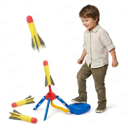 Image of Lefan Air Powered Flying Rocket Toy for Kids