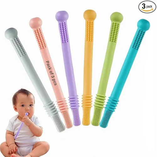 Image of Lefan Silicone Tube Teething Toys Po3
