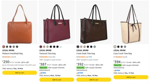 Image of LEGAL BRIBE Tote Bag starting @ ₹250