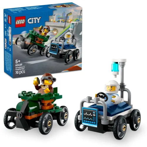 Image of LEGO City Airplane & Hospital Racer Set