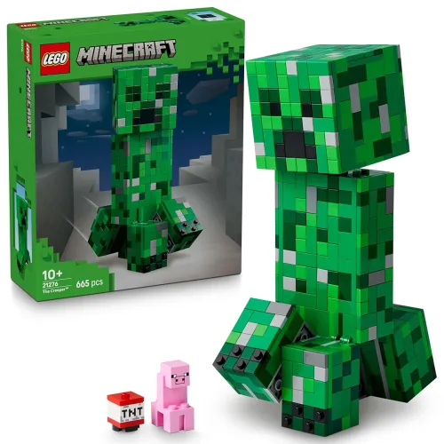 Image of LEGO Minecraft The Creeper Gamer Decor and Action Figure Building Toy 21276 Building Blocks Toys for 10+ Gift for Boys a