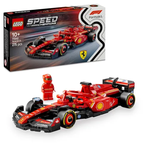 Image of LEGO Speed Champions Ferrari SF-24 F1 Race Car Driver Set 77242 Building Blocks