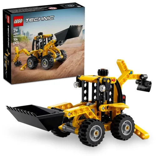 Image of LEGO Technic Backhoe Loader Construction Toy Vehicle Set 42197 Building Blocks