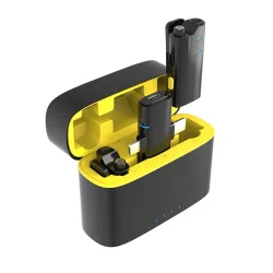 LEKATO Wireless Microphone with Noise Cancellation | Dual Channel Mic Wireless for iPhone & Type-C Android Smartphone | 