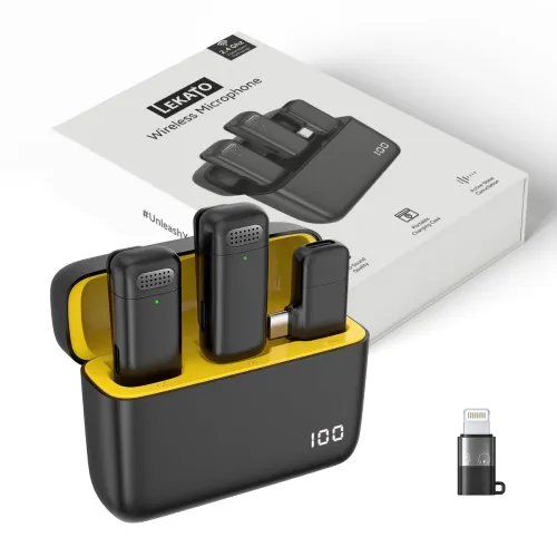 Image of LEKATO Wireless Mic Dual Channel w/ Noise Reduction