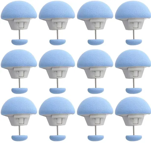 Image of Lellow 12-Pcs Blue Duvet Cover Pin & Clips,Double Sided Quilt Fasteners,Cushion,Curtain Cotton Batting (1.3 cm x 2.9 cm)