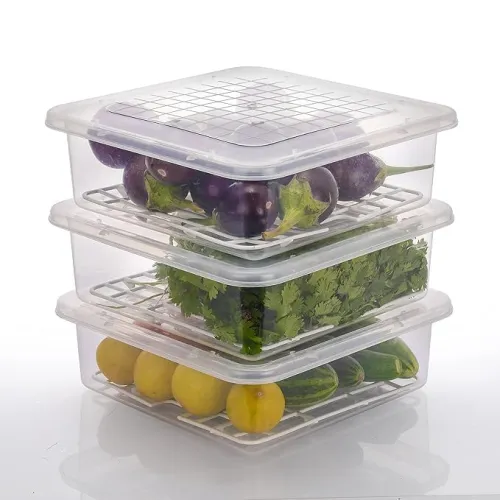 Image of LEMBOSE 2Pcs Plastic Fridge Storage Boxes 2500ml