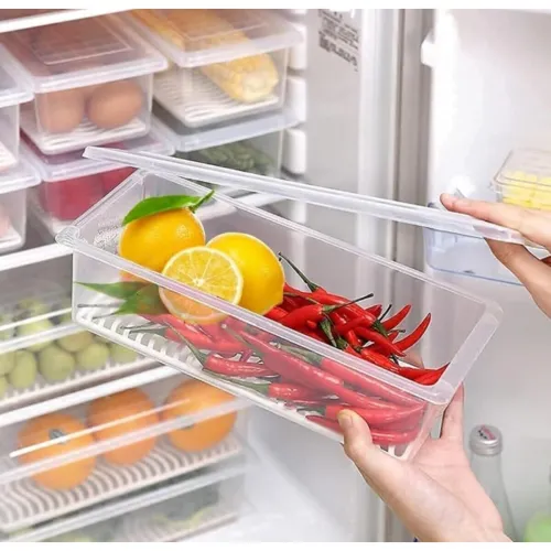 Image of LEMBOSE Fridge Storage Containers Fridge Organizer 1500 ML (3)