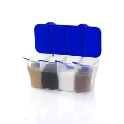 LEMBOSE Multipurpose Plastic 4 in 1 Masala Box for Kitchen