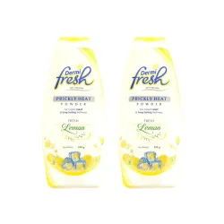 Lemon Talc for Summer - Pack of 2 (150g each) | Prickly Heat Dusting Powder for Adults | Sweat & Odor Control
