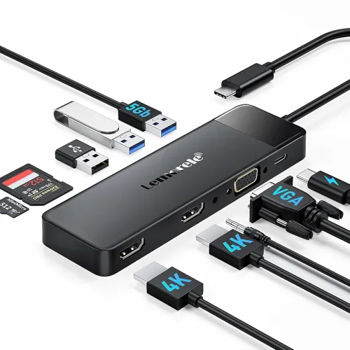 Image of Lemorele 10-in-1 USB-C Hub Docking Station