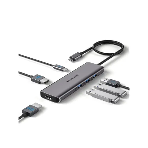 Image of Lemorele 6-in-1 USB-C Dual HDMI Docking Station