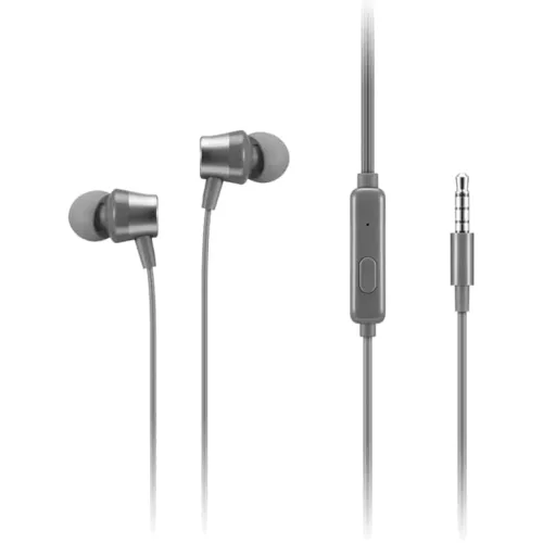 Image of Lenovo 110 Analog in-Ear Wired Earphone with 3.5 mm Audio Jack, Noise Isolation, Built-in Mic & Inline Controls, Comfort