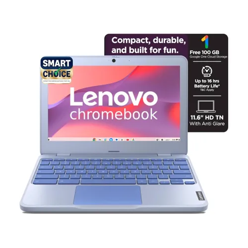 Image of Lenovo Chromebook, Celeron N4500, 4GB RAM, 11.6 Inch