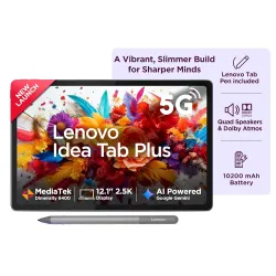 Lenovo Idea Tab Plus with Pen | Wifi + 5G |12.1inch 2.5K Display, 800nits Peak Brightness | 12GB RAM + 256GB ROM (Expand