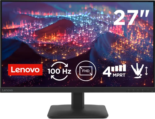 Image of Lenovo L Series 68.58 cm (27 inch) Full HD LED Backlit IPS Panel with 99%sRGB Ultraslim Monitor