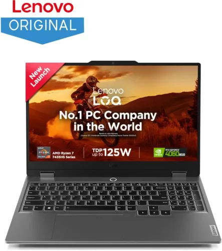 Image of Lenovo LOQ Gaming Laptop (AMD Ryzen 7 7435HS, 24GB RAM, 512GB SSD, NVIDIA GeForce RTX 4060, 15.6 inch)