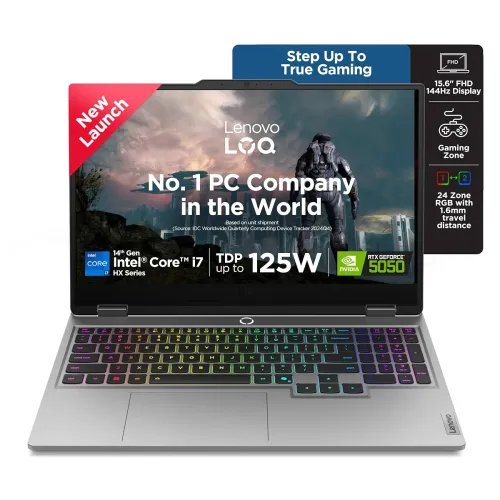 Image of Lenovo LOQ 2025 Intel Core i7-14700HX | NVIDIA RTX 5050 8GB (16GB RAM/1TB SSD/144Hz Refresh Rate/440 AI TOPS/15.6" (39.6