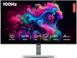Lenovo L-Series 68.58 cm (27 inch) Quad HD LED Backlit IPS Panel with 99% sRGB