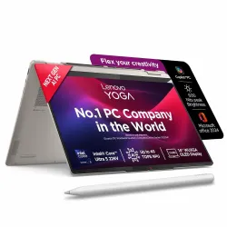 Lenovo Yoga 7 2-in-1 Intel Evo Core Ultra 5 226V (16GB RAM/512GB SSD/14 (35.5cm)/WUXGA OLED/Copilot+ PC/Windows 11/Office 2024/Yoga Pen/1Yr ADP/Seashell/1.38Kg), 83JQ00GDIN Convertible Lapto...