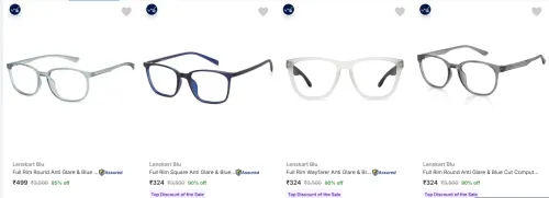 Image of Lenskart Blu Frames at minimum 85% Discount