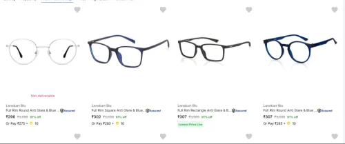 Image of Lenskart Blu Frames at minimum 91% Discount