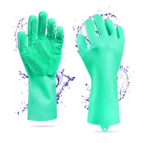 Image of LEOPAX Heavy Duty Silicone Cleaning Hand Gloves (Multicolor, pack of 1 Pair)