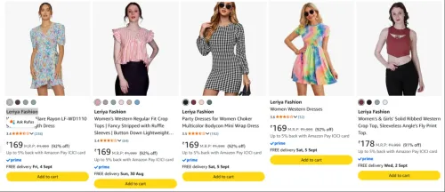 Image of Leriya Fashion Women's Clothing starting at ₹169