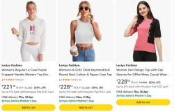 Leriya Fashion Womens Top Upto 89% Discount