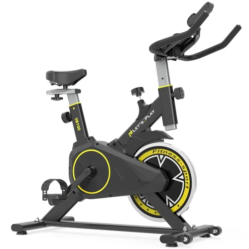 Image of Let's Play® SB-100 Spin Bike Exercise Cycle for Home Gym Fitness Workout Cardio Training ith 8Kg Flywheel, 35 Adjustable