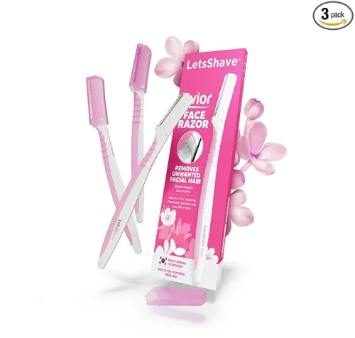 Image of LetsShave Evior Reusable Face Razor for Women (3 Razors )