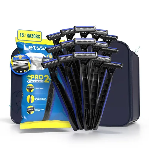Image of LetsShave Men Pro 2 Plus Disposable Shaving Razor