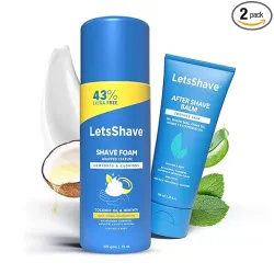 LetsShave Sensitive Shave Foam 425g After Shave Balm 100ml
