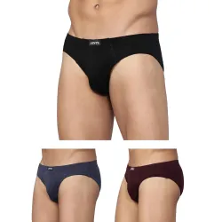 Levi's 011 Comfort Brief for Men | 100% Pure Cotton | Breathable | Durable | Anti-Roll Waistband | Extra Supportive Gusset | Dual Layer 3D Pouch | Tagless & Zero Irritation Comfort | Pack of...