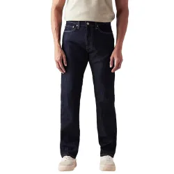 Levi's Men's 505 Dark Indigo Straight Fit Mid-Rise Jeans
