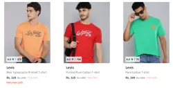 Levis Mens Fashion T-shirt Minimum 65% Discount