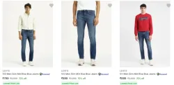 Levis Mens Jeans Starting at ₹799