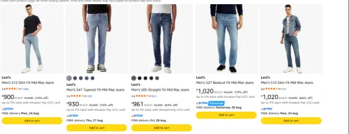 Image of Levi’s Men’s Mid-Rise Jeans Upto70% OFF