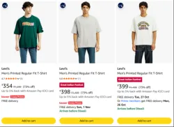 Levis mens wear at minimum 70% Discount