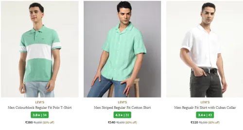 Image of Levi's Men T-shirt Starting @ ₹380