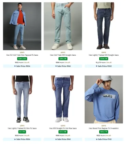 Image of LEVI'S Men's Clothing at minimum 71% Discount