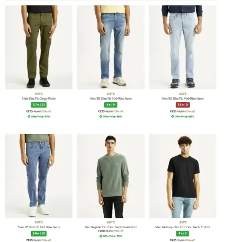 Image of Levi's Men's Clothing up to 75% Discount