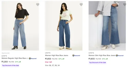 Image of Levi's Women's Jeans upto 63% Discount
