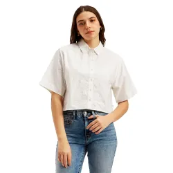 Levis Womens Textured Spread Collar Shirt