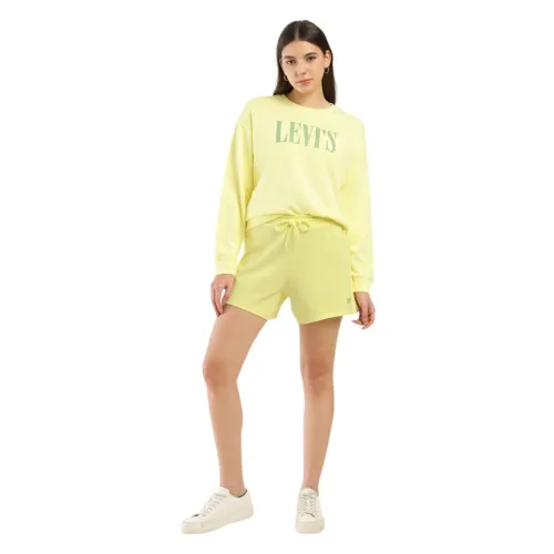 Image of Levi's Women's Mid Rise Blue Regular Fit Shorts