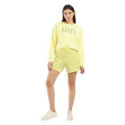 Levis Womens Mid Rise Blue Regular Fit Shorts